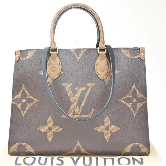 Louis Vuitton Handbags - LOUIS VUITTON OnTheGo MM 2Way Hand Bag Monogram Reverse Brown M45321 382RP004